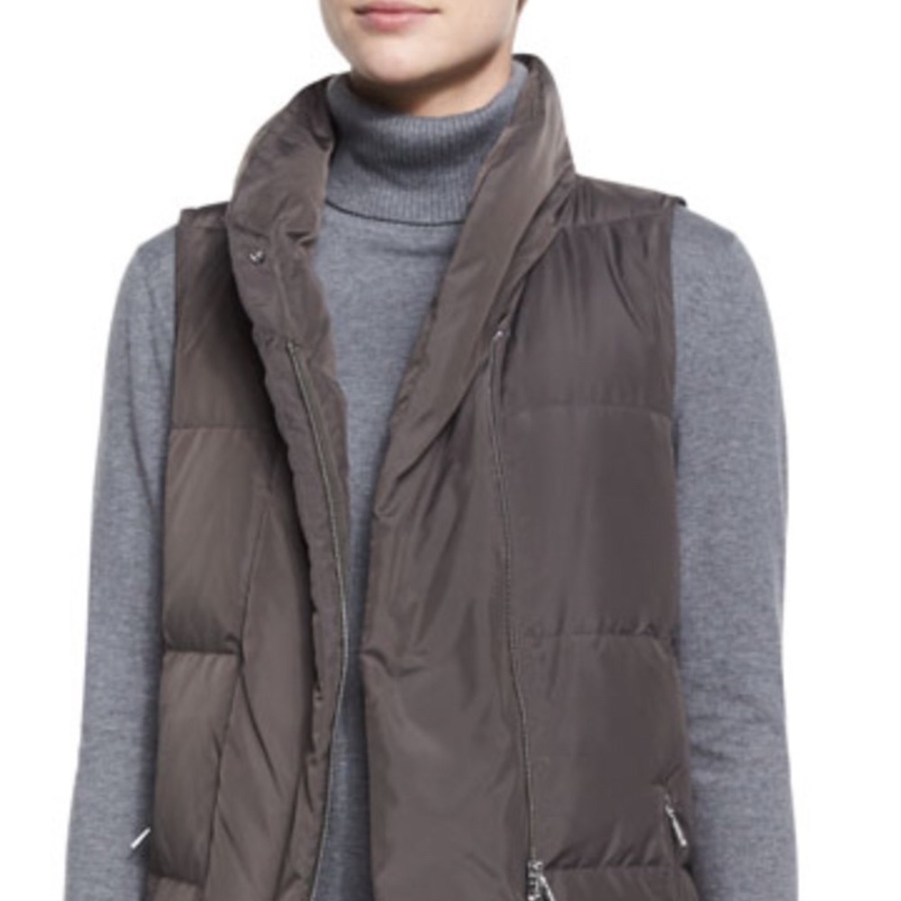 $448 Lafayette 148 Adora Gray Down Vest